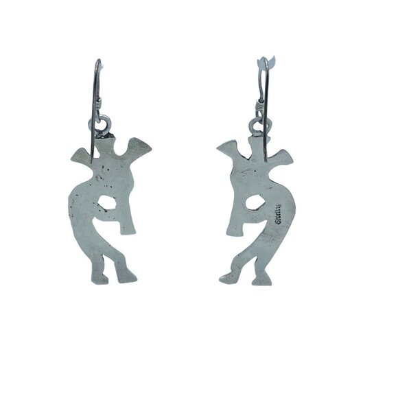 Vintage Sterling Silver Kokopelli Dangle/Drop Earrings Native Southwestern Large - Picture 4 of 8